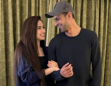 شعیب ملک اور ثناء جaved کی پہلی سالگرہ کا قطر میں جشن