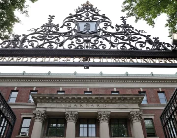 Pro-Palestinian student protesters clash with Barnard College staff during sit-in to protest student expulsions