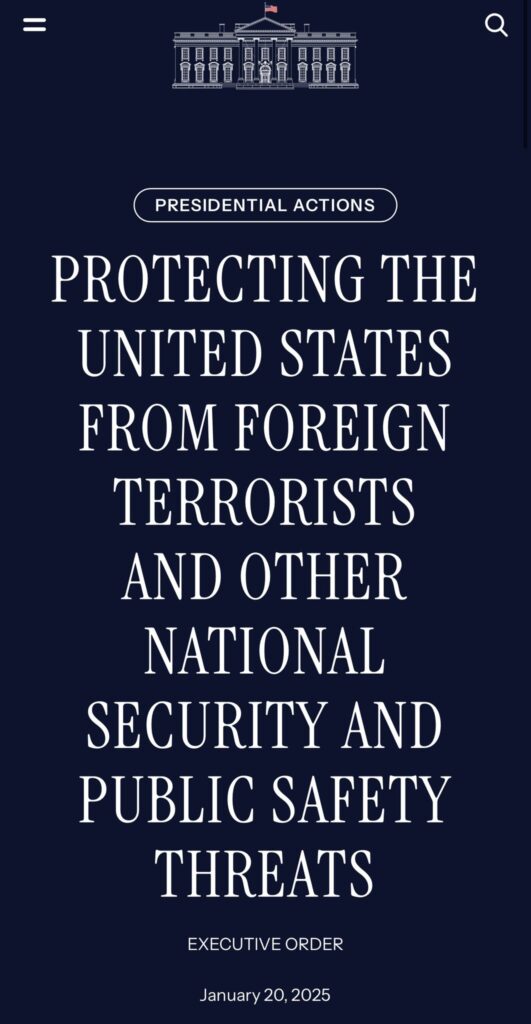 President Trump Issues executive Order Against Foreign Nationals Supporting Terrorism, Concerns Raised Over Ambiguous Language Potentially Targeting Religious and Political Beliefs with Deportation and US Entry Ban President Trump Issues executive Order Against Foreign Nationals Supporting Terrorism, Concerns Raised Over Ambiguous Language Potentially Targeting Religious and Political Beliefs with Deportation and US Entry Ban