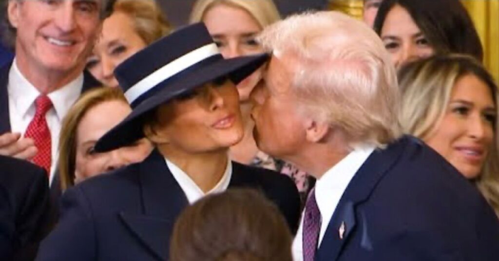 Trump’s Inauguration: Melania’s Hat Steals the Spotlight During Traditional Kiss