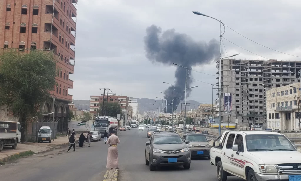 Israeli Airstrikes Target Houthi-Controlled Areas in Sanaa