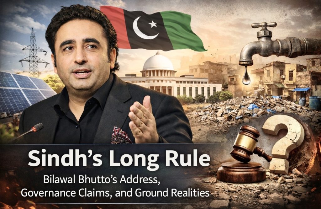 Sindh’s Long Rule Bilawal Bhutto’s Address, Governance Claims, and the Ground Realit