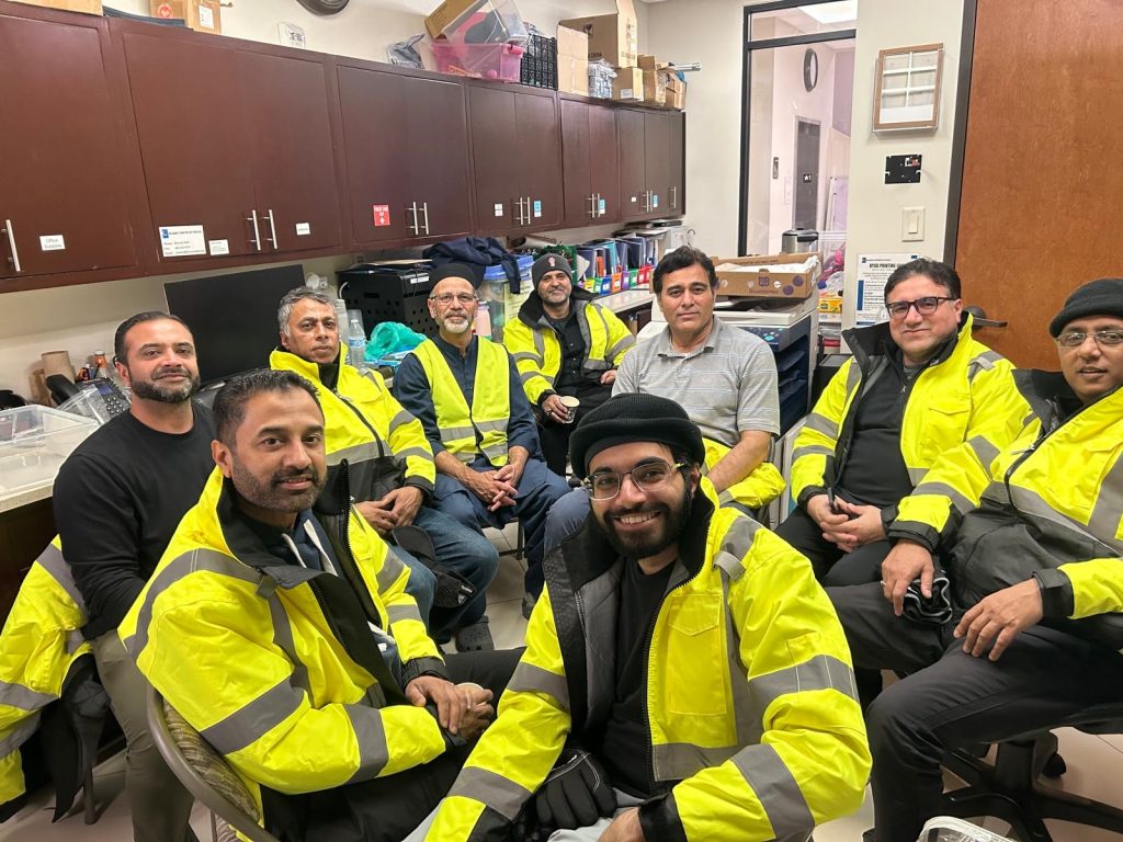 Group photo of volunteers at the Islamic Center of Frisco.