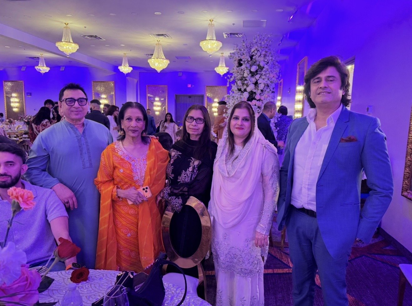 Veteran Pakistan Television actress Neelofar Abbasi with community leaders