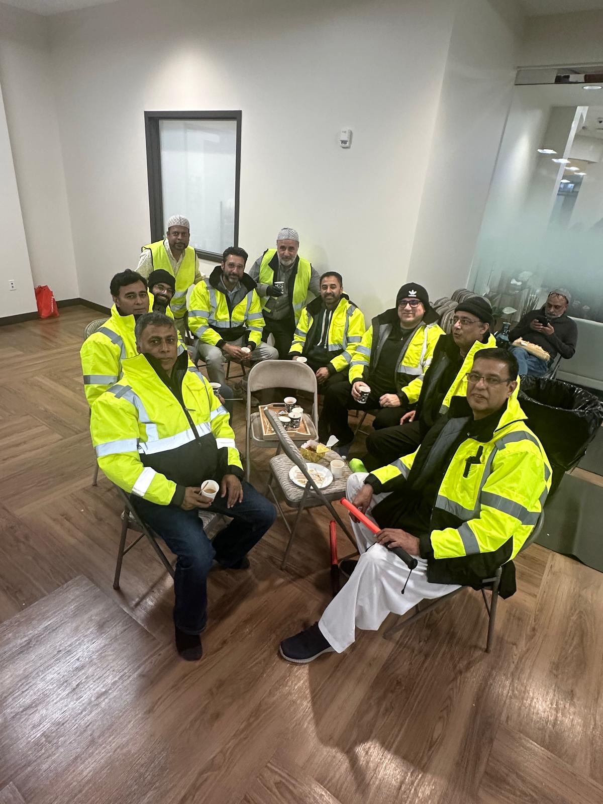 Group photo of volunteers at the Islamic Center of Frisco.